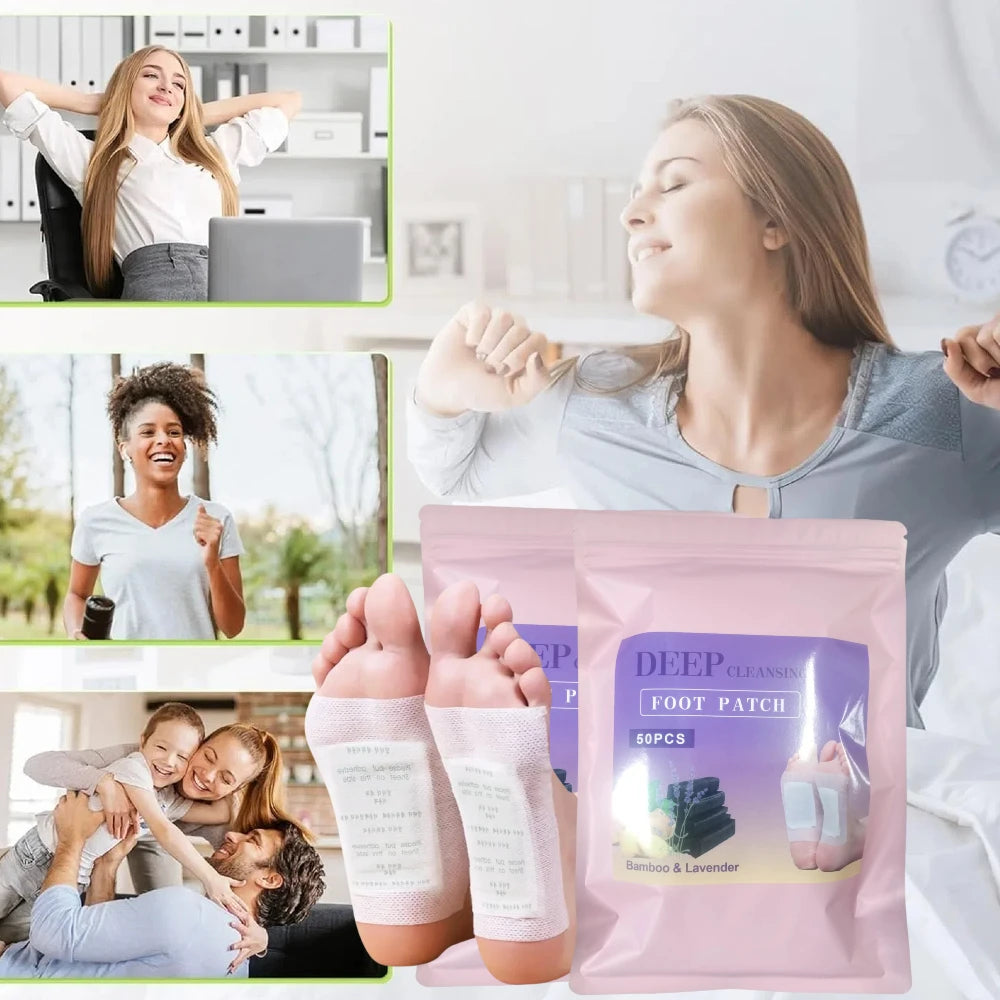 Natural Detox Foot Patches for Stress Relief & Deep Sleep