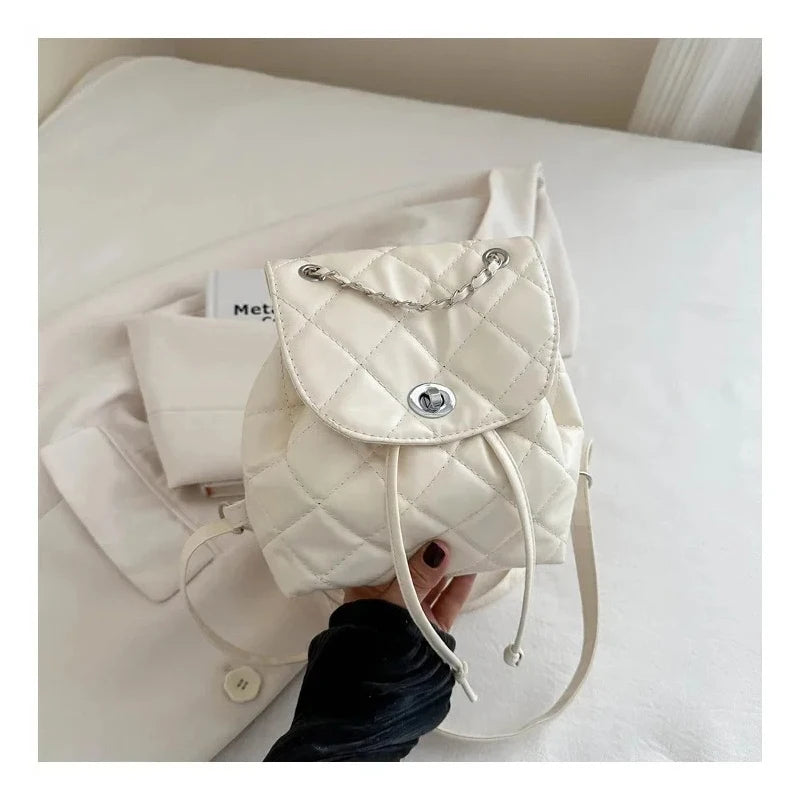 Bolso de hombro informal de verano con diseño de cuadros y gran capacidad