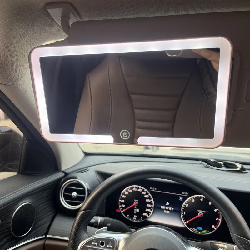 Rechargeable LED HD Makeup Mirror | Versatile Sun Visor Vanity Mirror