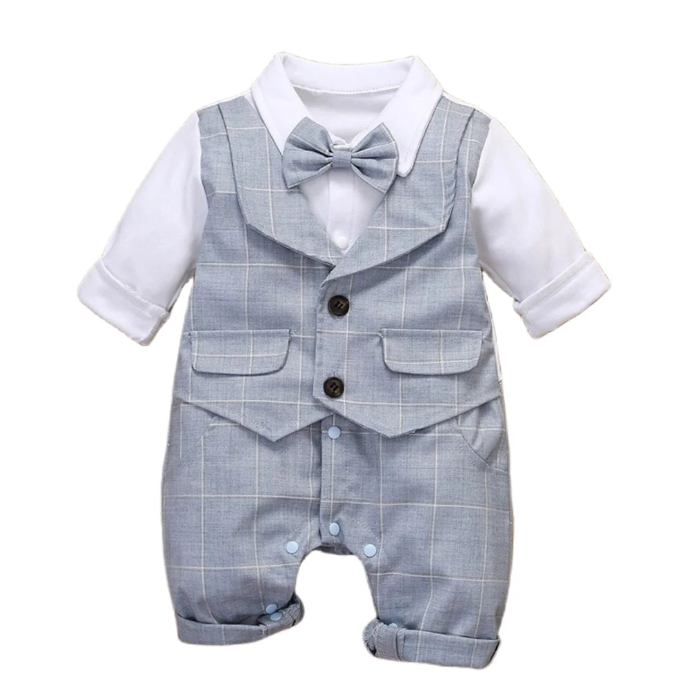 Stylish Toddler Formal Outfit | Classic Cotton Plaid Suit Set