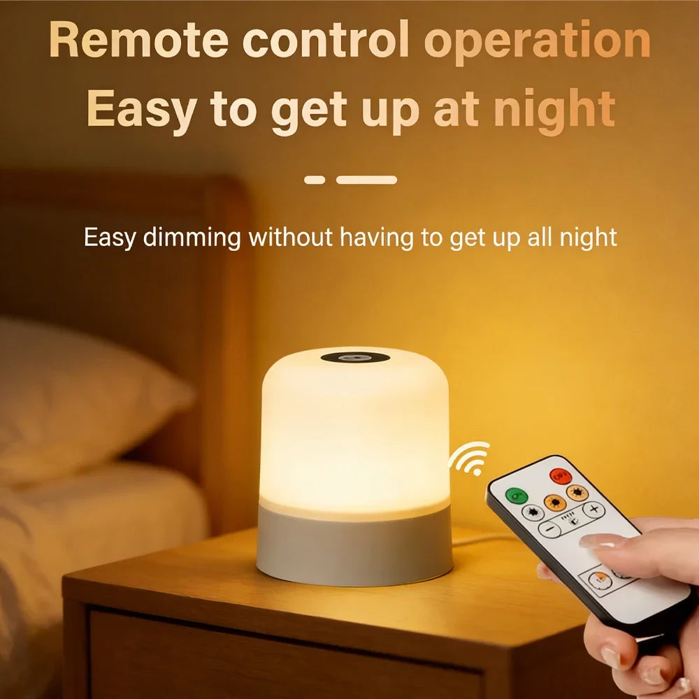 Rechargeable LED Touch Switch Night Lamp | Mood Light & Timer 2026