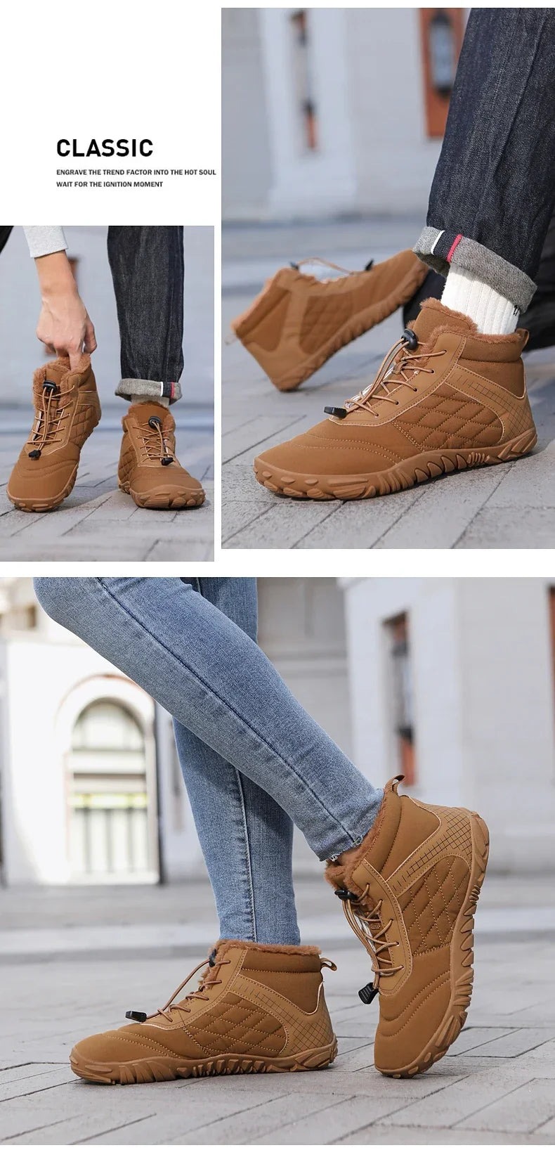 Warm and Non-Slip Winter Boots for Men & Women | Casual Hiking Shoes