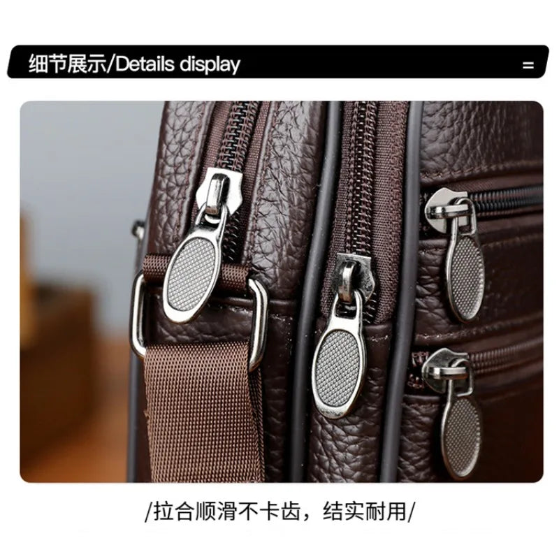 Men's Casual Sling Messenger Bag | Genuine Leather Crossbody