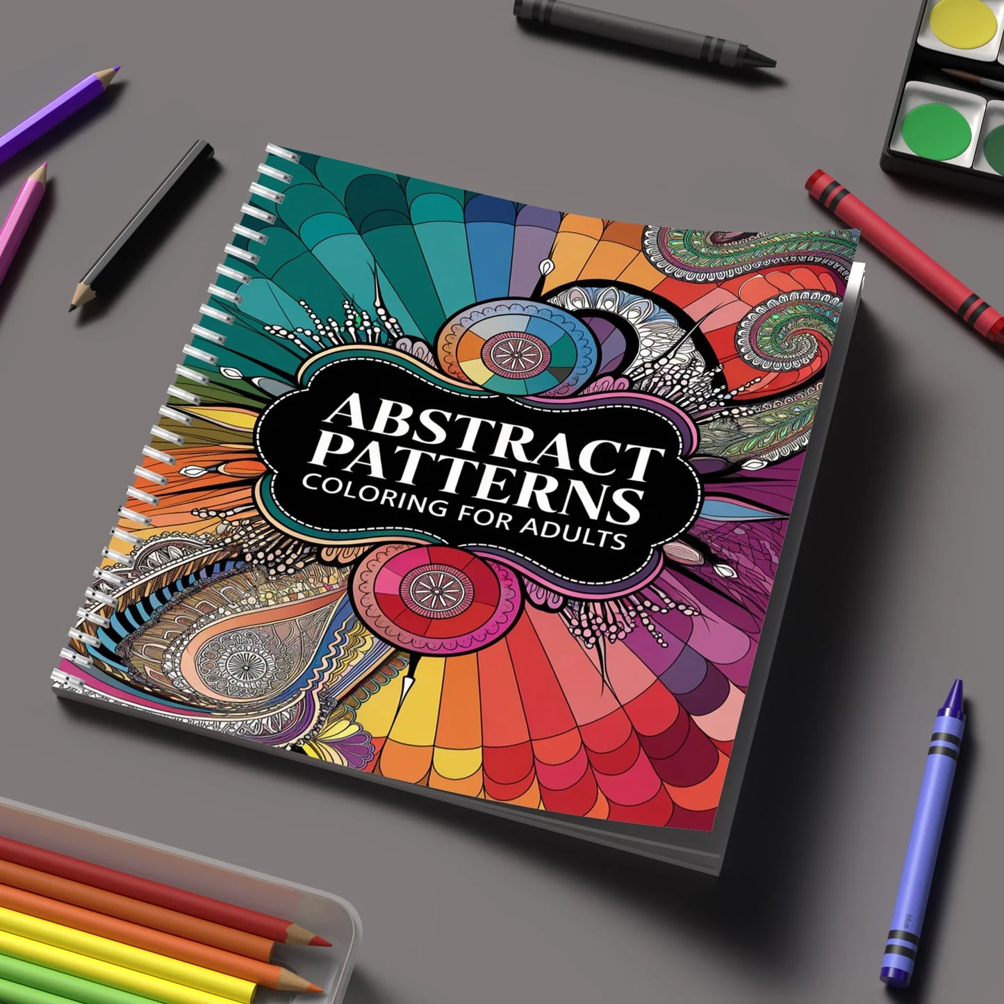 Abstract Patterns Coloring Book for Adults | Stress Relief & Relaxation
