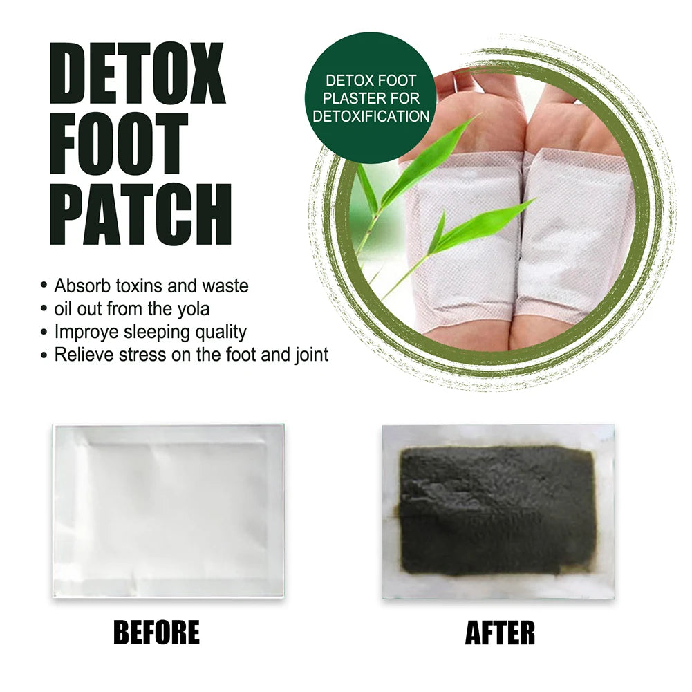 Natural Detox Foot Patches for Stress Relief & Deep Sleep