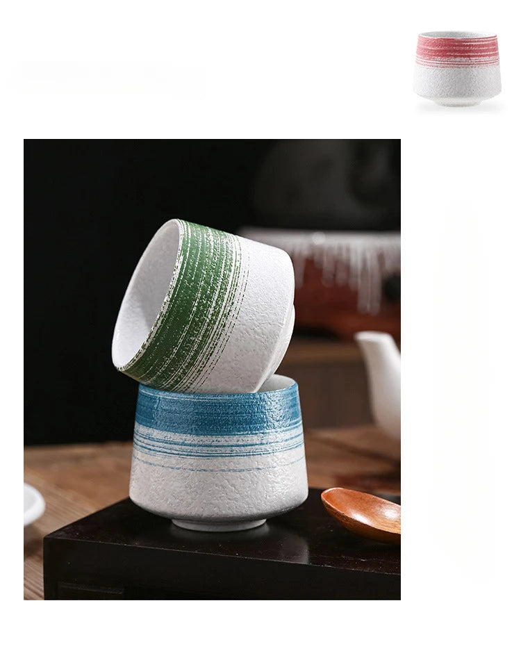 Tazas de café vintage de cerámica estilo japonés | Vajilla elegante