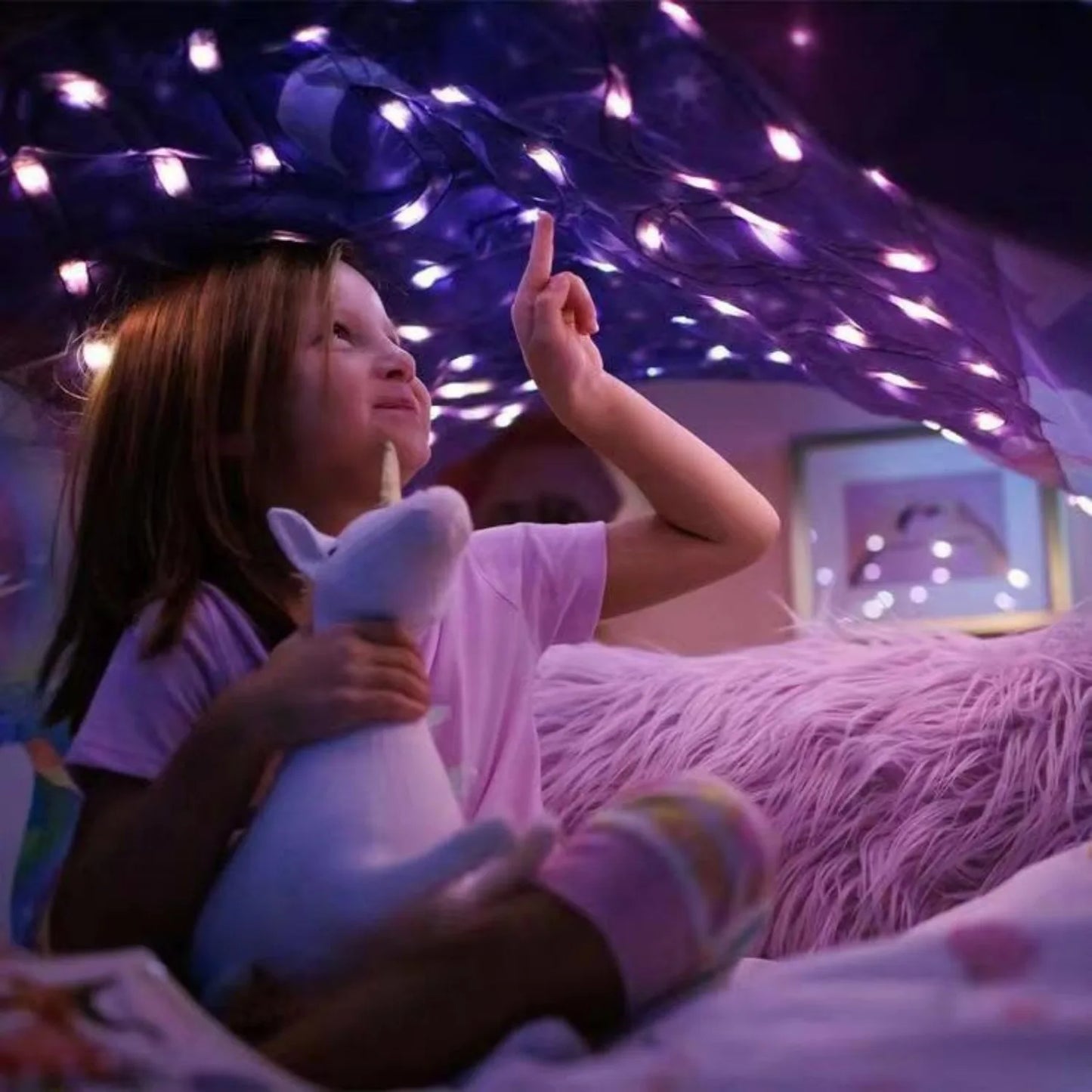 Dream Tent with Light Show for Kids | Foldable Bed Tent