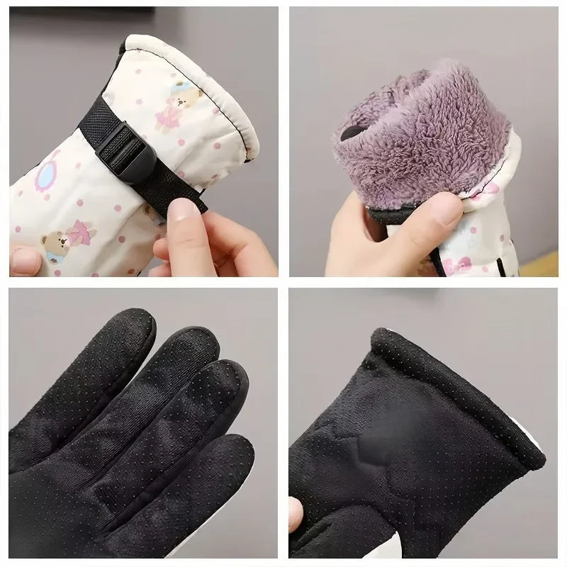 Women's Velvet Touchscreen Ski Gloves | Waterproof & Windproof
