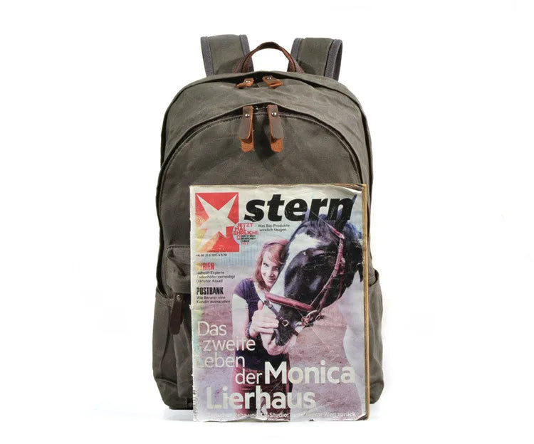 Waterproof Oil Wax Canvas Daypack | Versatile Unisex Rucksack
