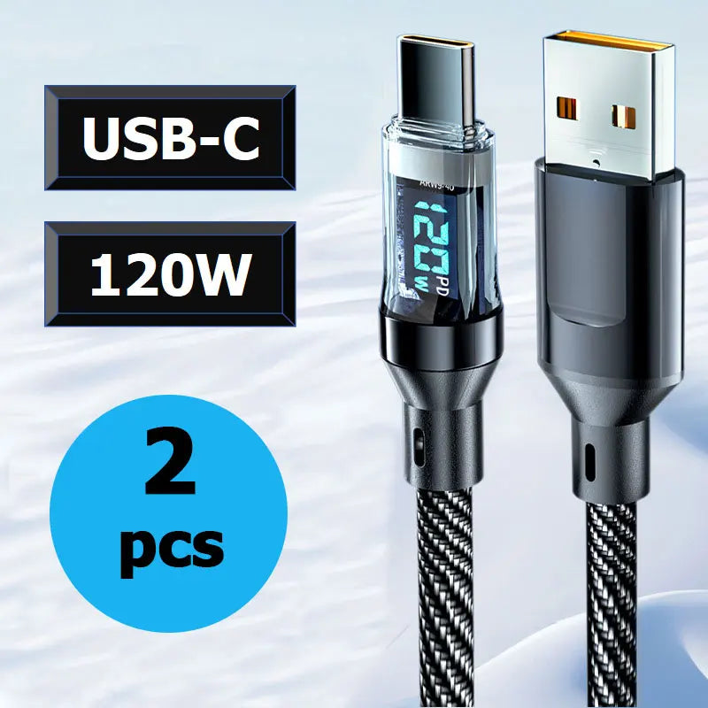 High-Speed 100W Type C to Type C Data Transfer & Charge Cable