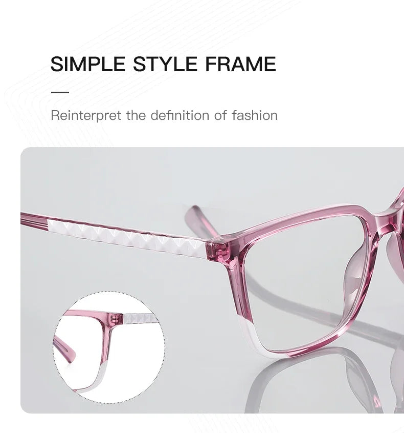 Stylish Women's Square Frame Anti-Blue Light Glasses
