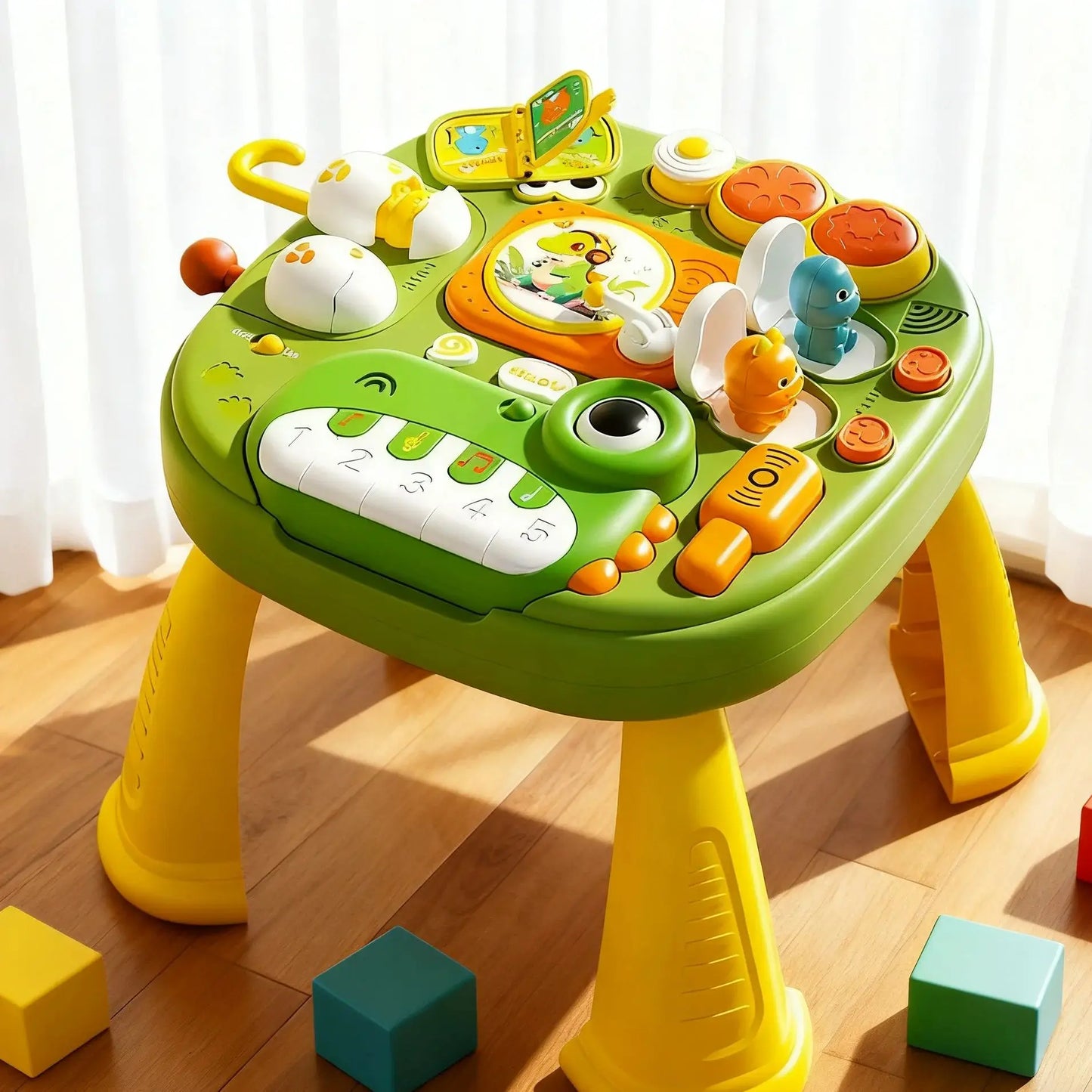 Multi-Functional Educational Dinosaur Music Learning Table Toy