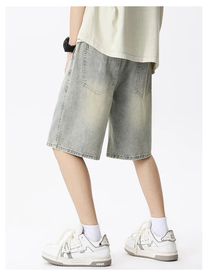 Men's Casual Light Blue Denim Shorts | Comfortable & Stylish