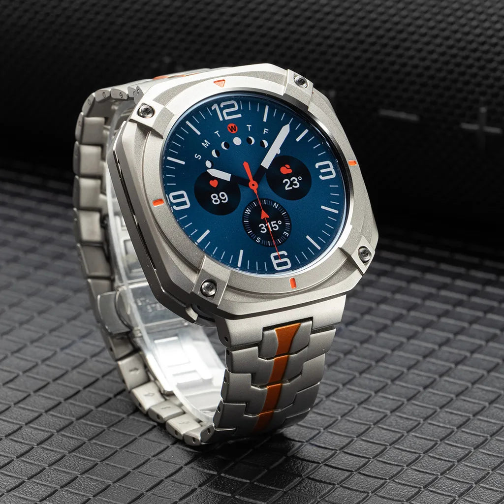 Luxury Steel Band and Case for Galaxy Watch 47mm - Men's Style