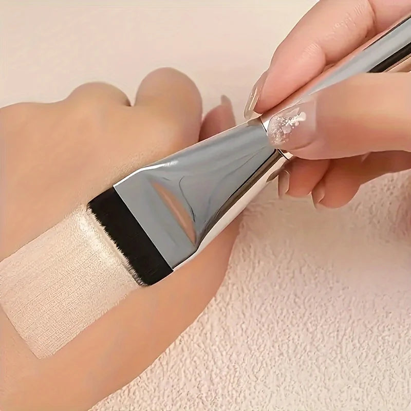 Ultra Fine Straight Line Foundation Brush | Precision Makeup Tool