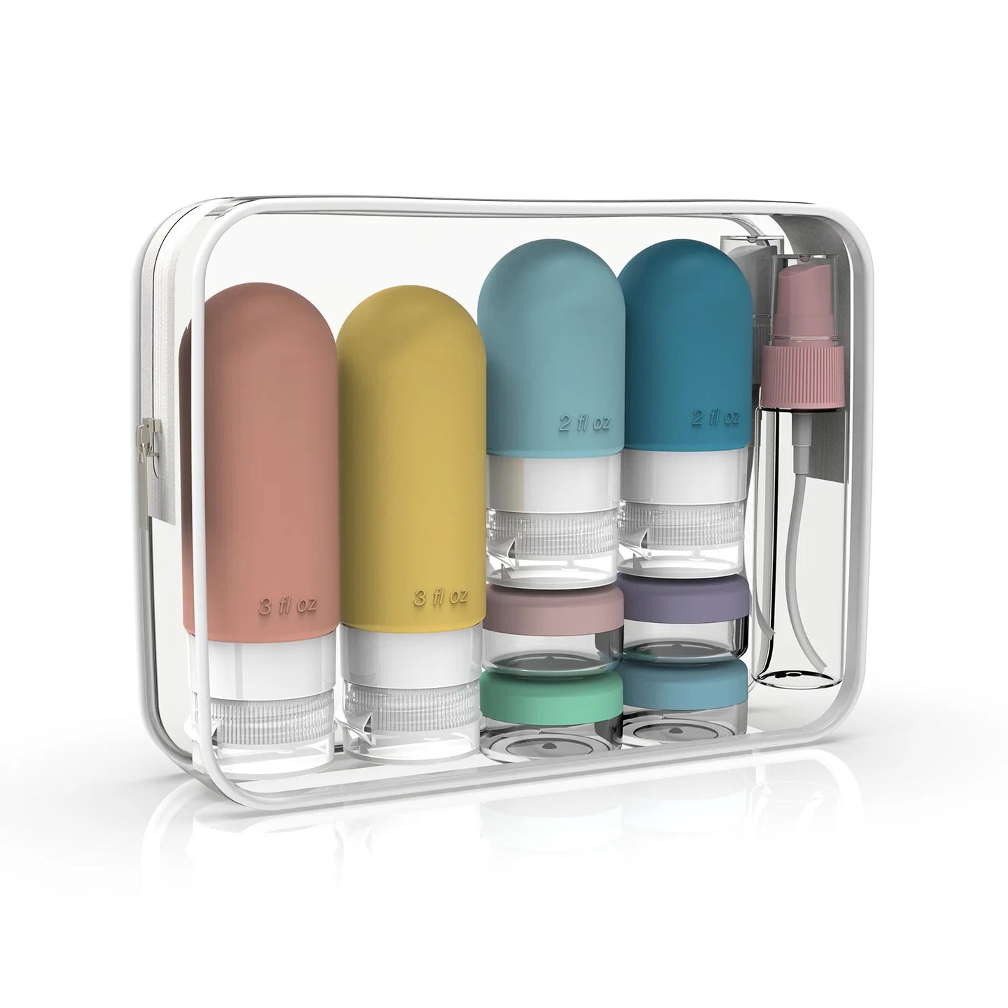 4 Pc Travel Bottles Set | Leak Proof Toiletry Containers