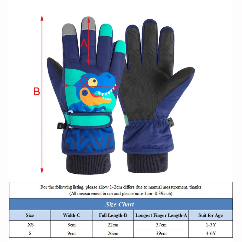 Thick Baby Winter Gloves | Waterproof Coral Fleece Kid Mittens