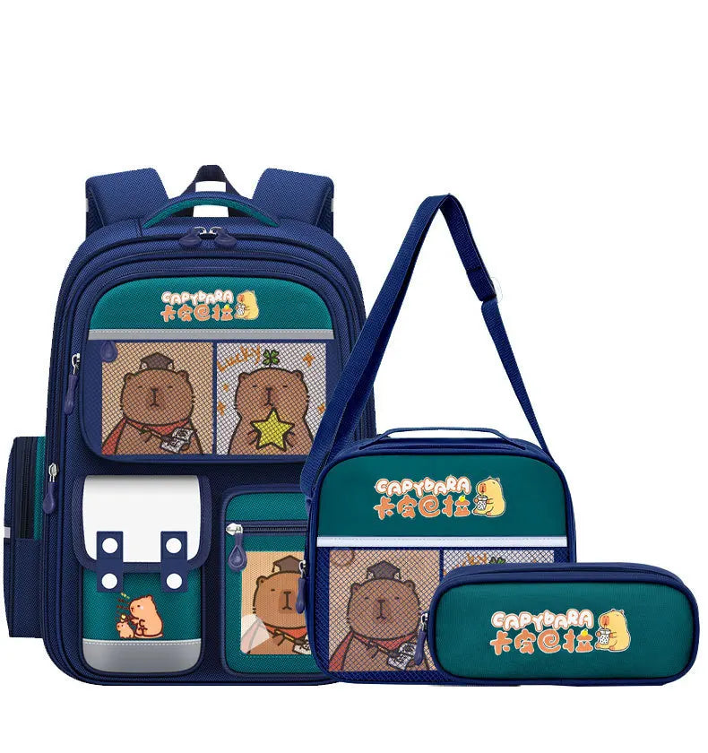 Cute Capybara School Bags for Kids | Fun Backpack Set