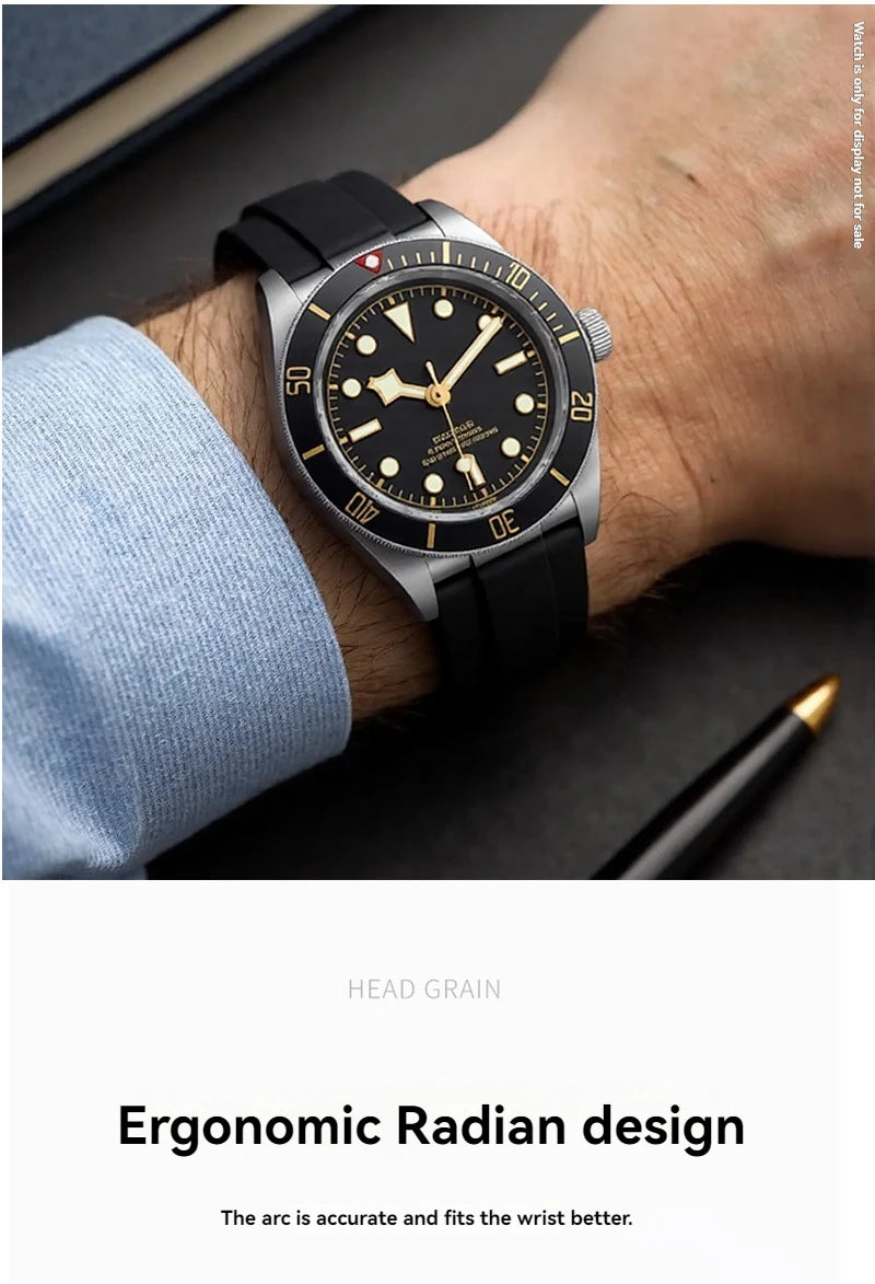 Soft Rubber Watch Strap | Quick Release Diver Band for All Watches
