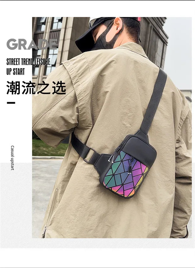 Stylish Crossbody Small Bag | Fashionable Rhombus Grid Design