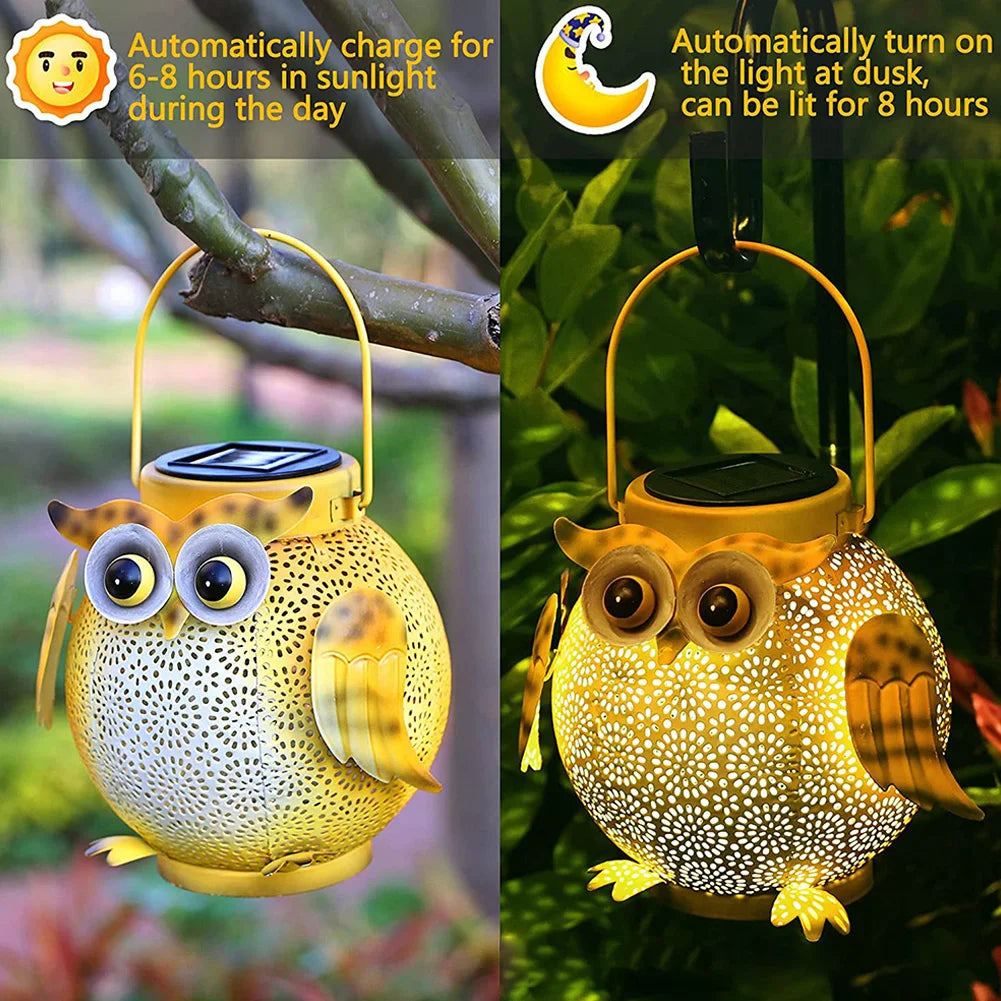 Outdoor Solar Owl Lantern | Eco-Friendly Garden Lighting