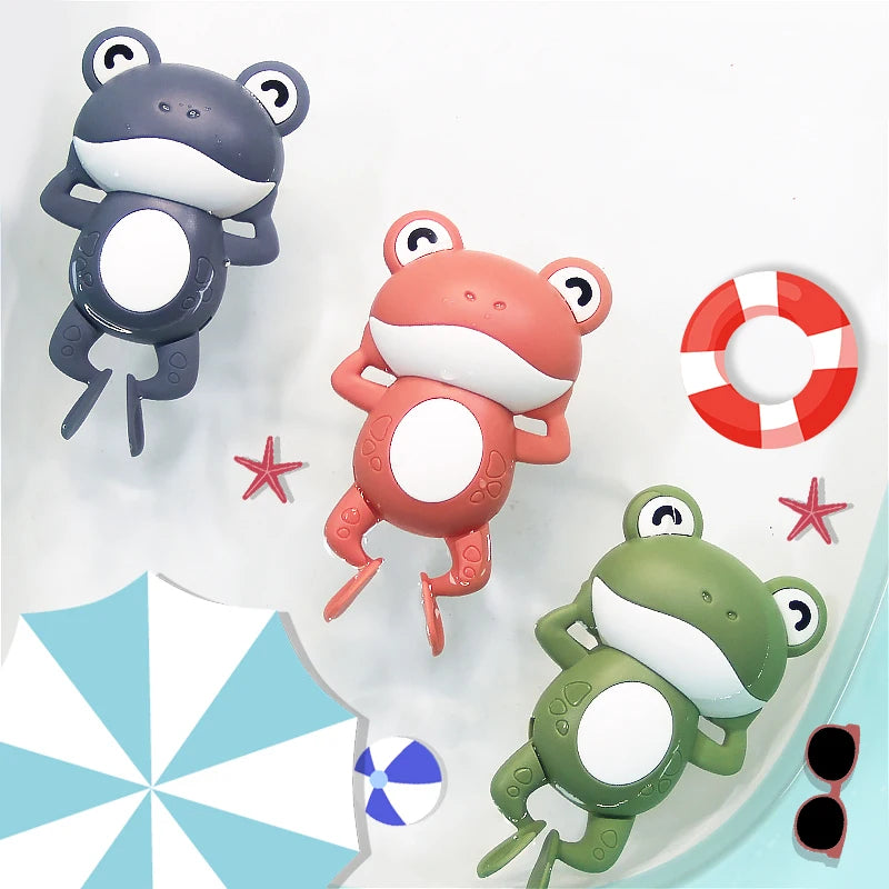 Cute Baby Bath Toys | Fun Frogs Clockwork Swimming Toy