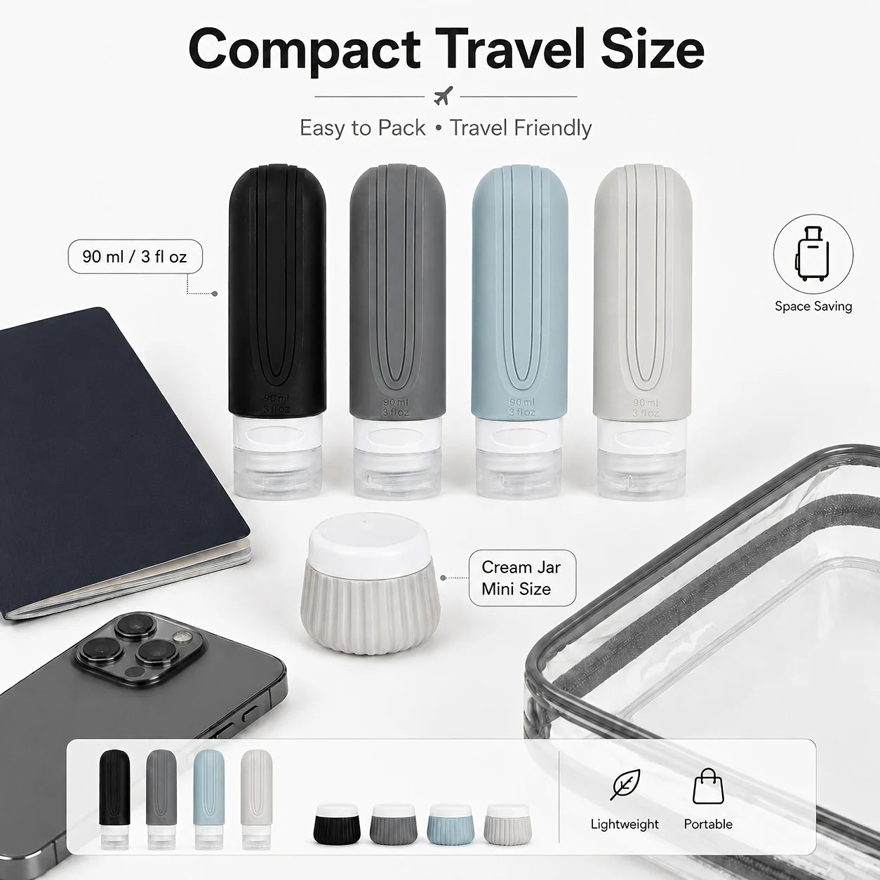 Leakproof 8Pcs Travel Bottle Kit | Perfect for Shampoo & Lotion