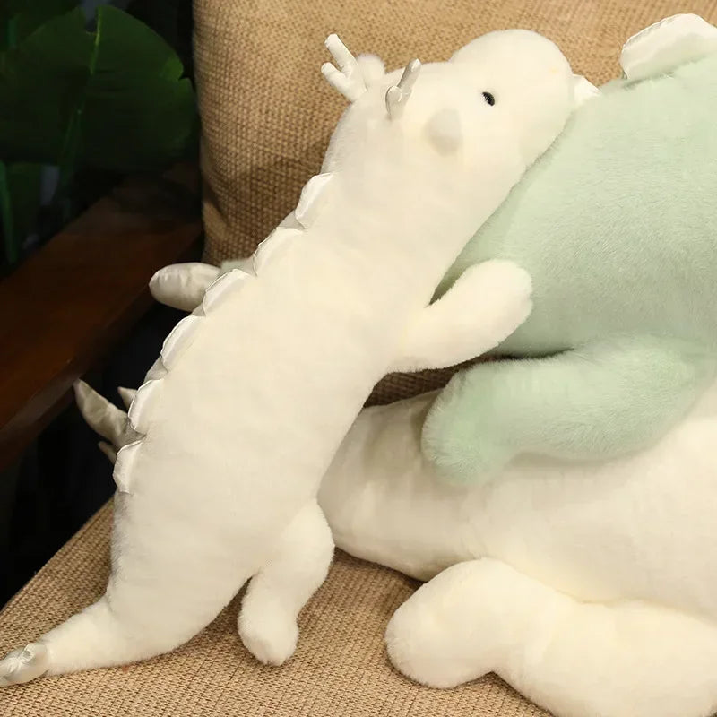 Large Kawaii White Dragon Plush Stuffed Toy for Kids