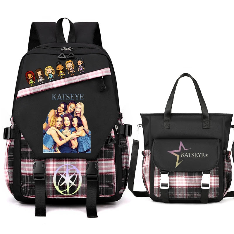 Vintage Girl Group Backpack | Multifunctional Women's Rucksack