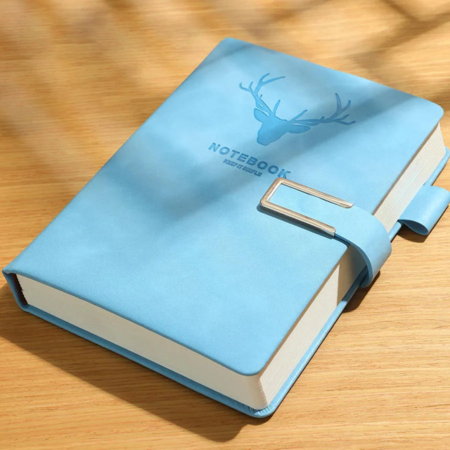 200 Pages A5 Leather Notebook | Personalized Soft Cover & Bookmark