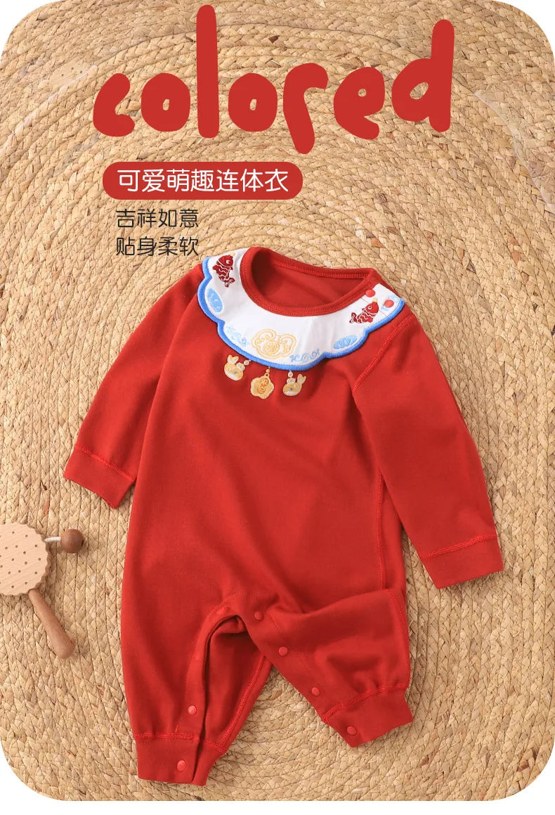Cotton Baby Autumn Romper | Ideal Infant Jumpsuit for Crawling