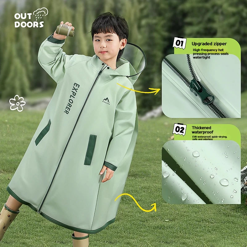 Full Body Rain Protection Backpack Raincoat for Students | Waterproof Gear