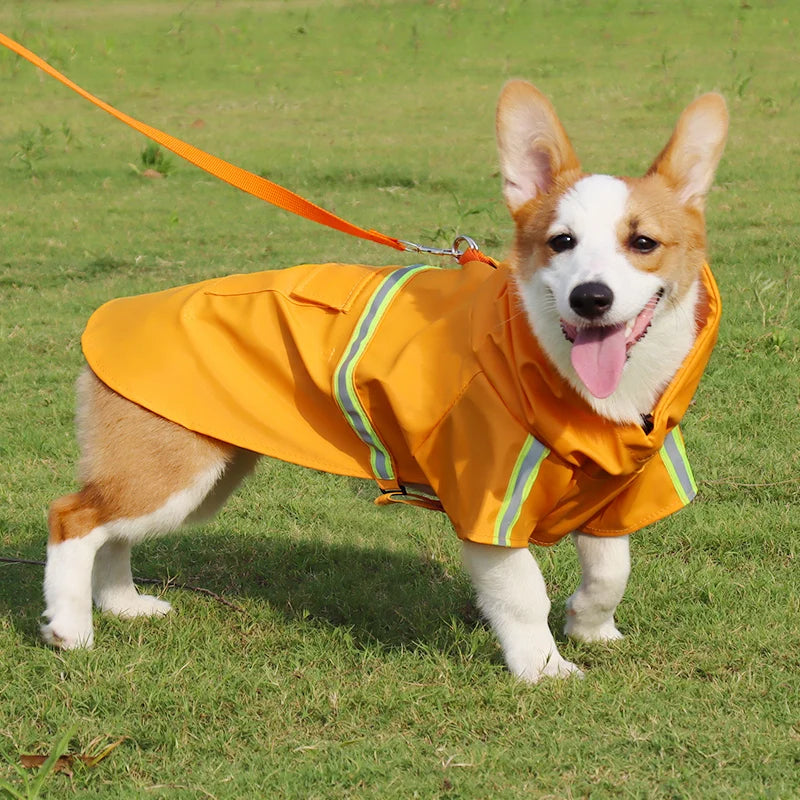 Large Dog Raincoat | Waterproof Reflective Cloak for Pets