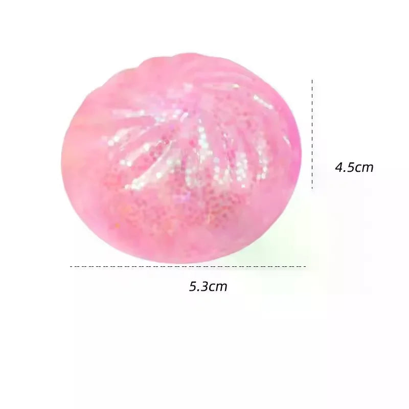 Mini Simulation Flash Dumpling Pressure Ball Slow Rebound Soft Pinch Decompression Office Home Decorat Children Adults Toy Gifts