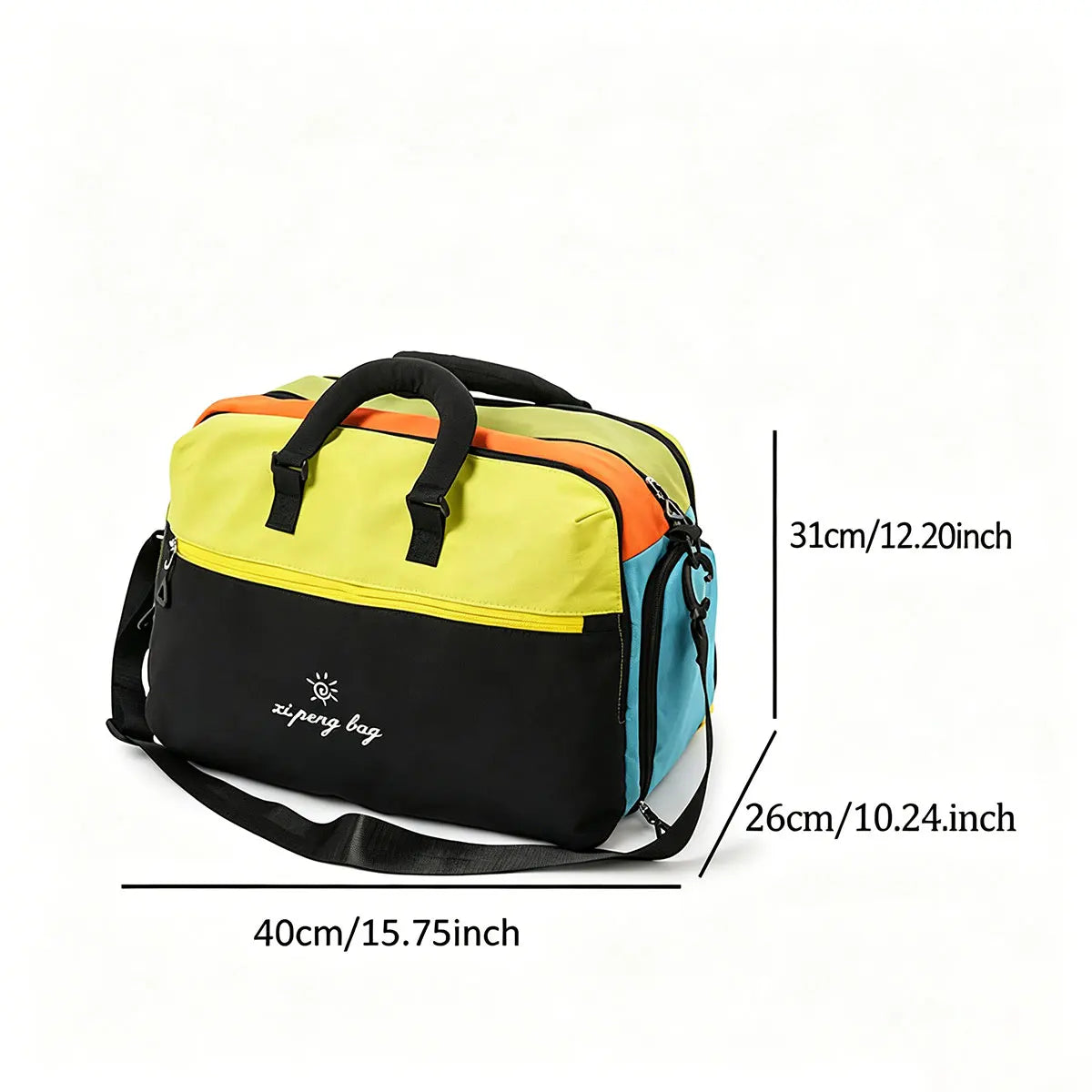 Fashion Trend Dopamine Contrasting Travel Bag Independent Shoe Compartment, Lightweight Yoga Bag, Outdoor Sports and Fitness Bag