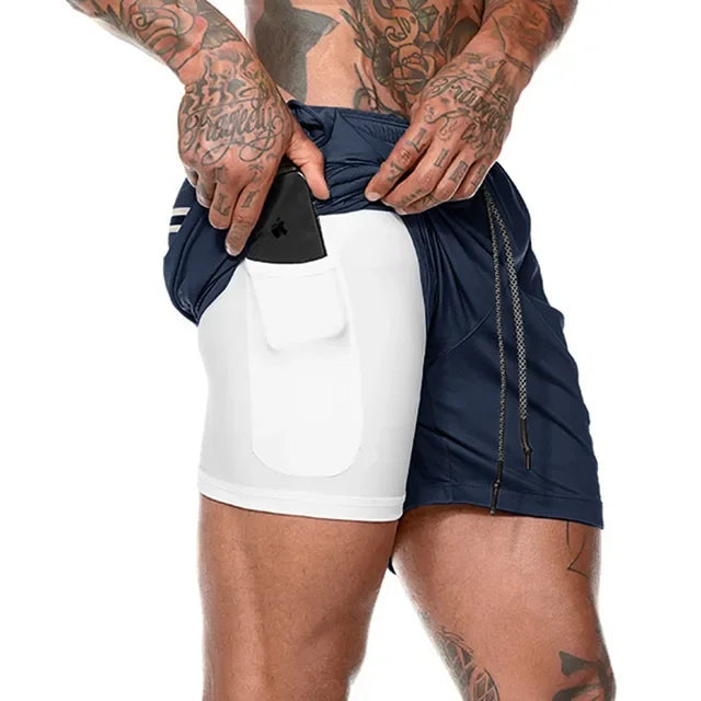 Men's Double-Decker Sport Shorts | Perfect for Summer Fitness
