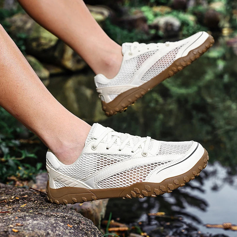 Casual Wide-Toe Men's Walking Sneakers | Breathable Comfort Shoes