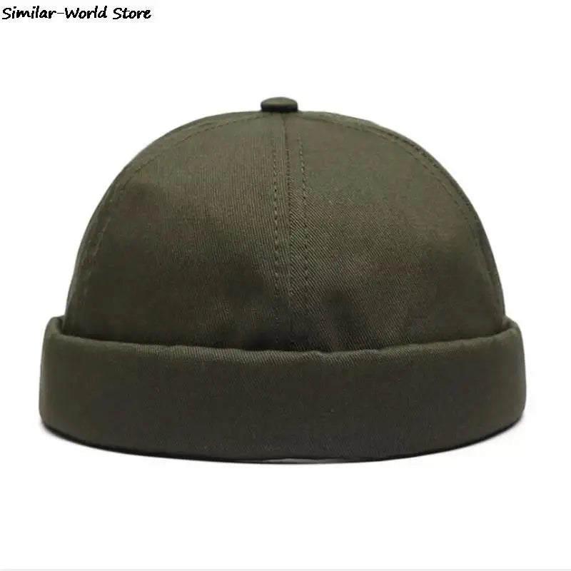 Unisex Vintage Dome Brimless Beanie | Trendy Winter Docker Hat