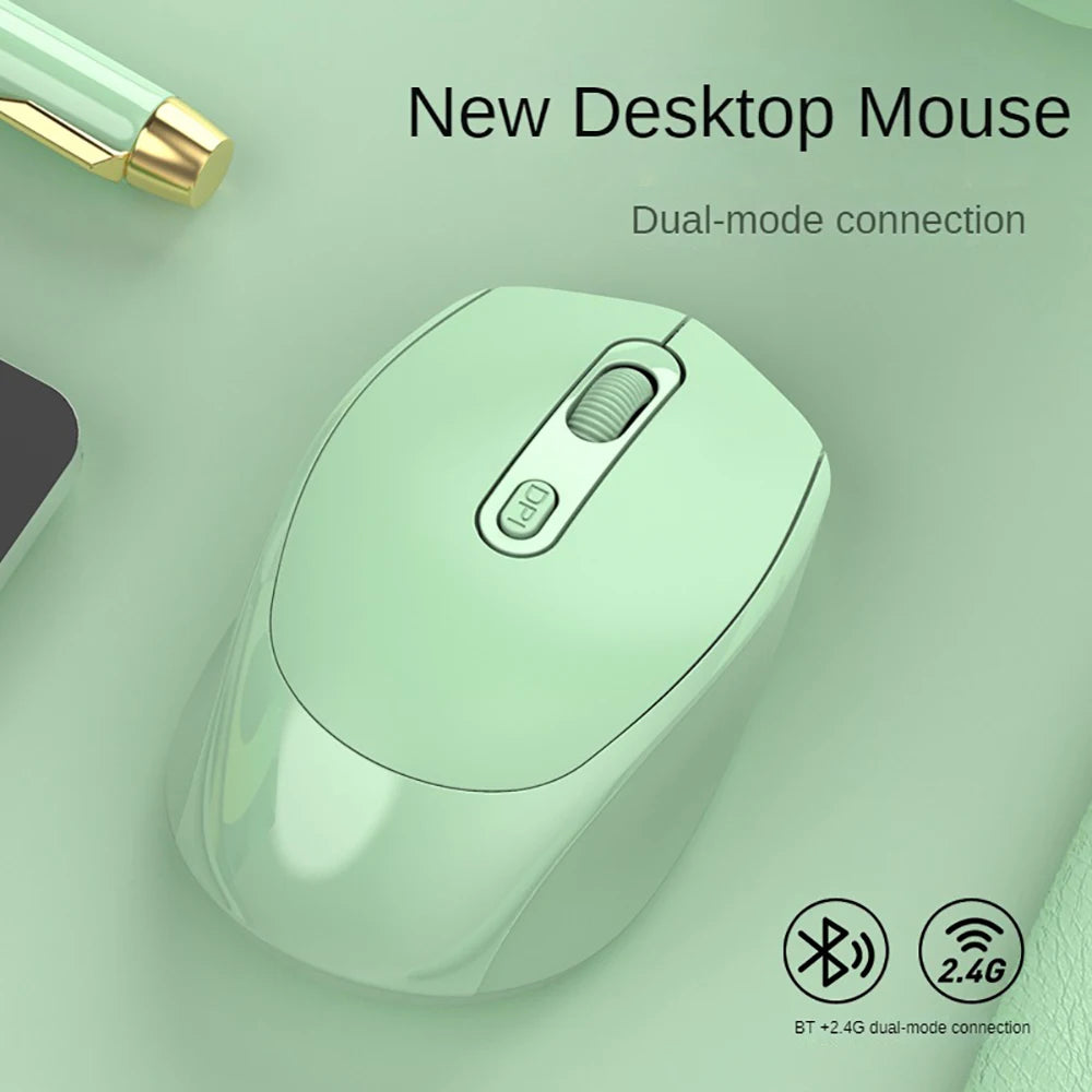 Ergonomic Wireless Silent Mouse | Rechargeable & Dual Mode