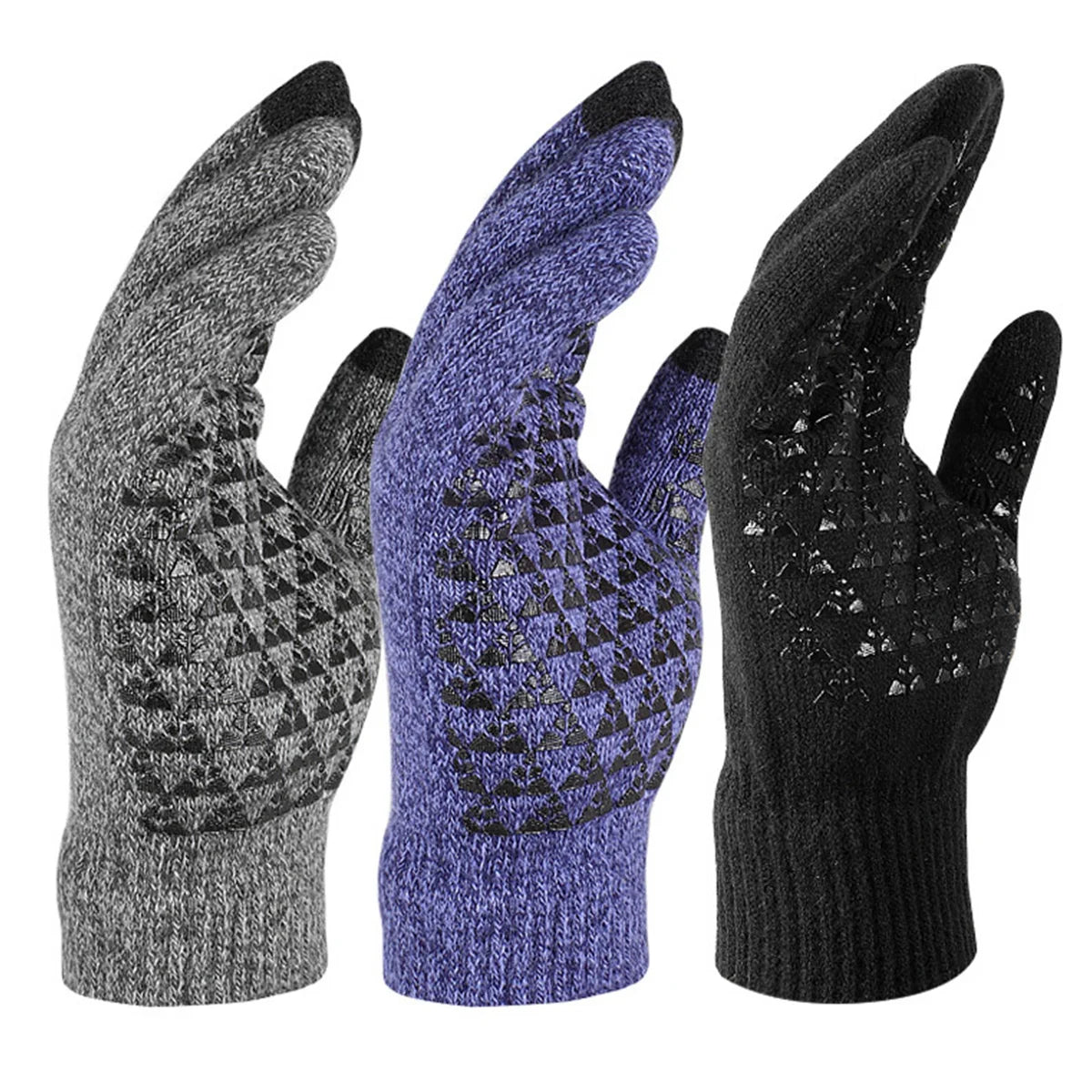 Thickened Velvet Touch Screen Winter Gloves | Unisex Warm Knitted