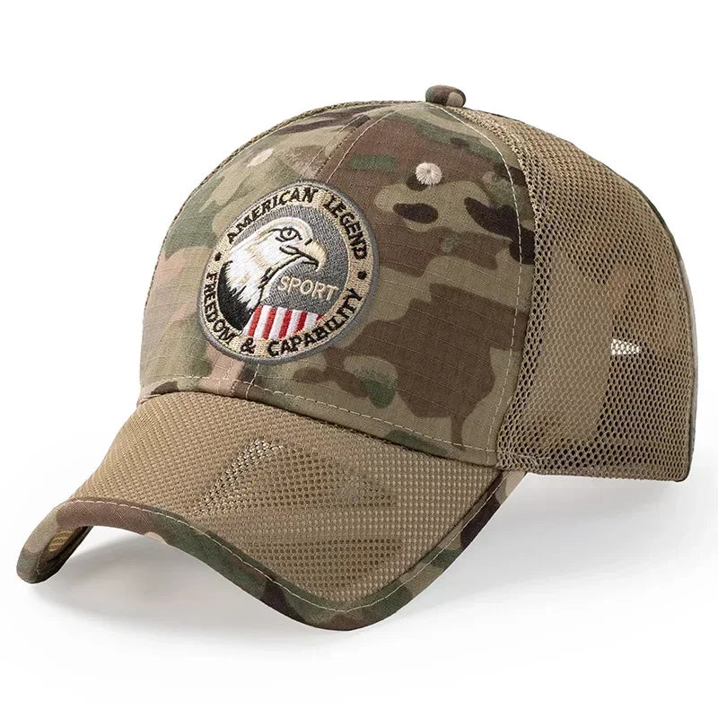 Plus Size Mesh Baseball Cap | Stylish Camo Snapback Sun Hat