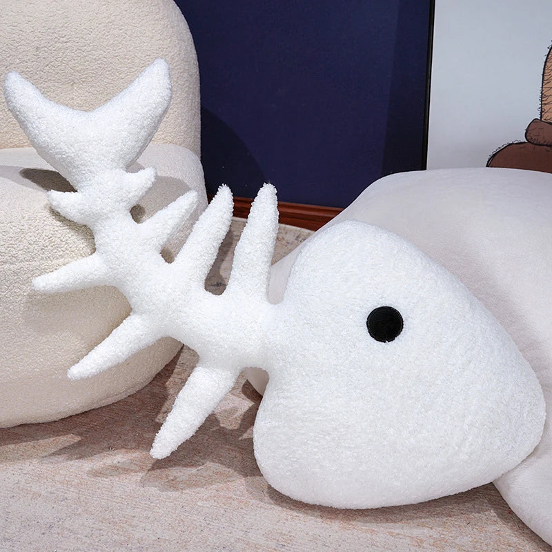 Creative Fish Bone Plush Toy | Cozy Cushion & Fun Gift
