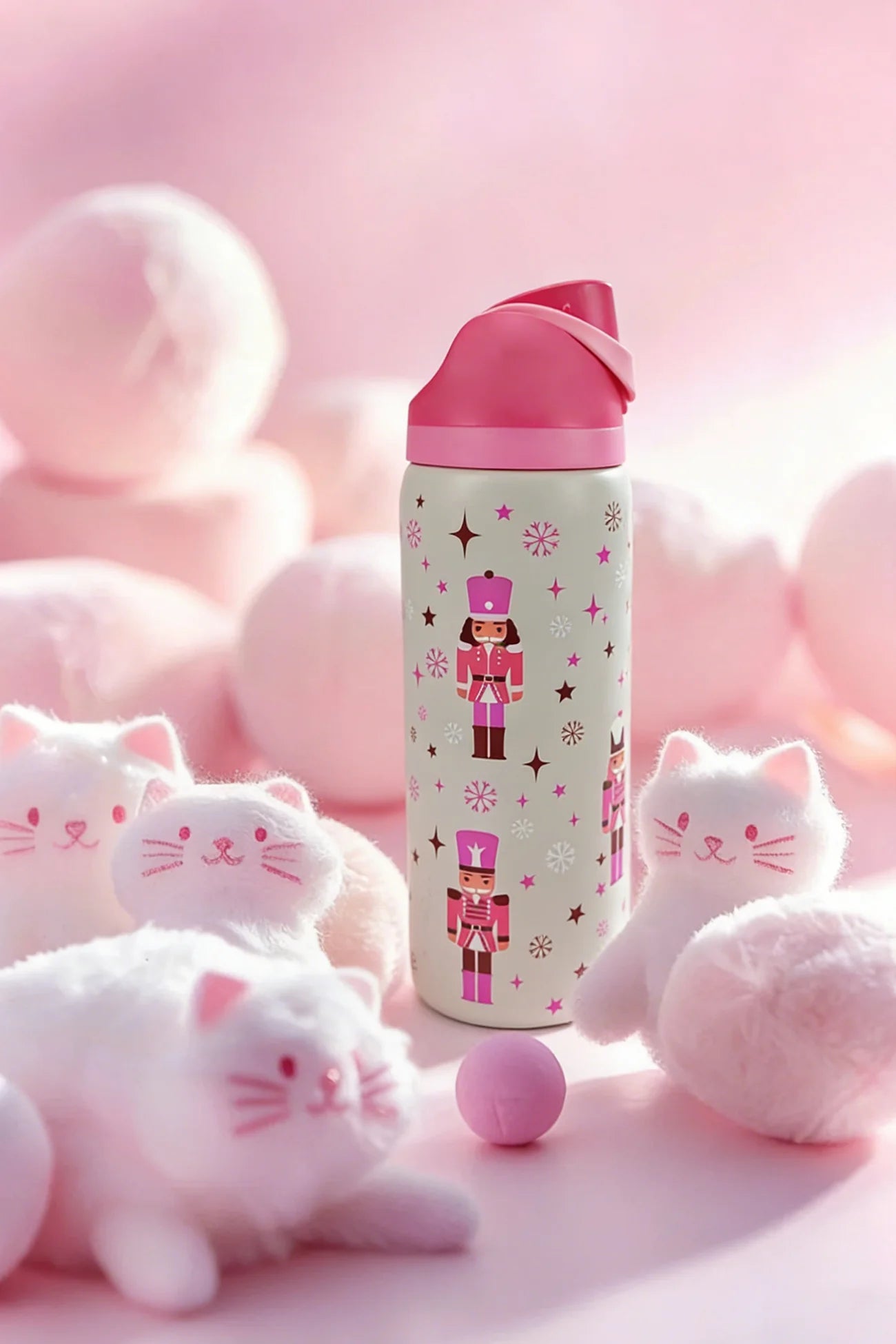 Cute Pattern Insulated 32oz Stainless Steel Water Bottle with Straw