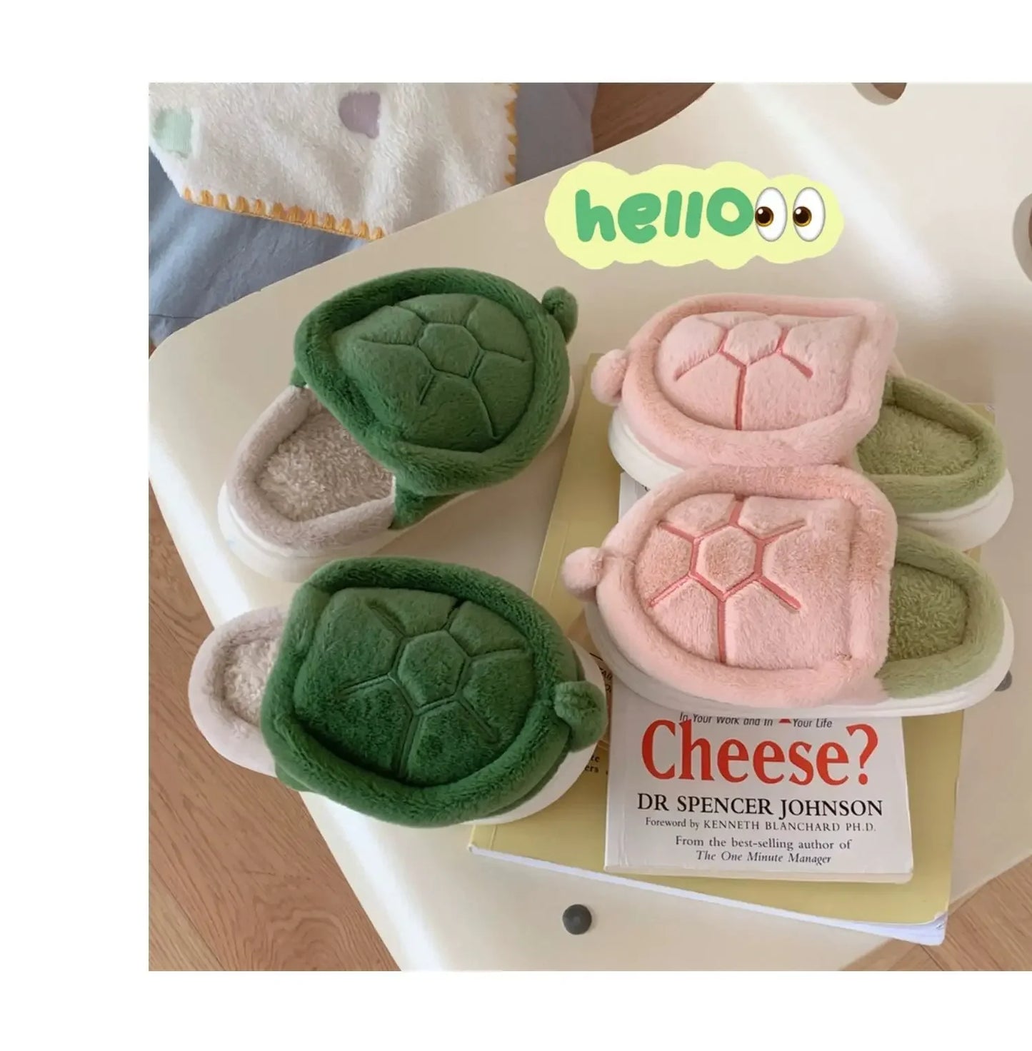 Cute Turtle Plush Slippers | Soft Warm Indoor Winter Footwear