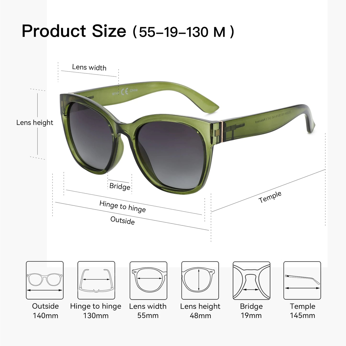 Stylish Butterfly Frame Polarized Sunglasses for Women | UV400 Protection