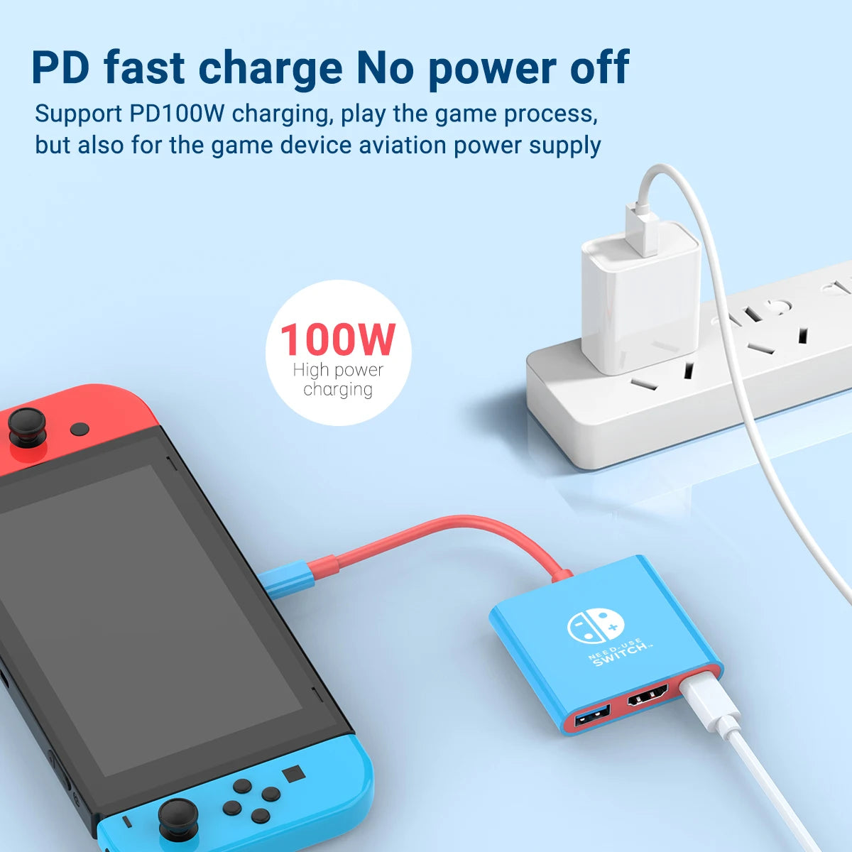 3 in 1 USB C Hub | HDMI 4K & PD 100W Fast Charging Docking Station
