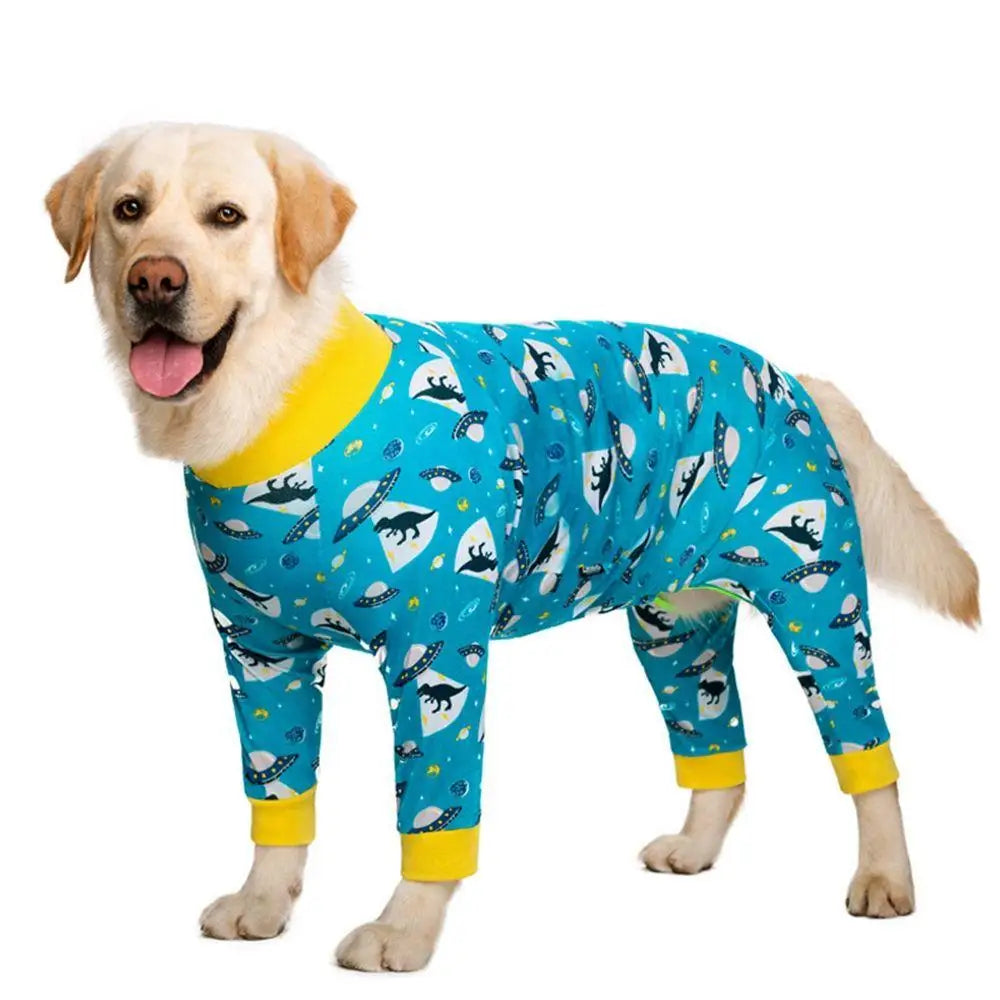 Cartoon Pet Recovery Suit | Comfortable Dog Pajamas for Healing