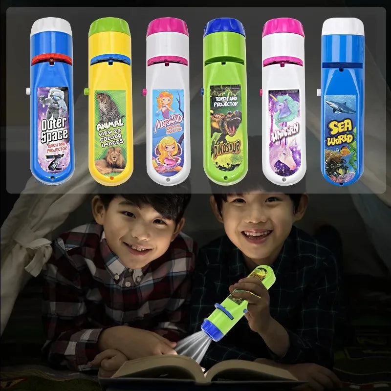 Children's Fun Projector Light Flashlight | Educational Bedtime Toy