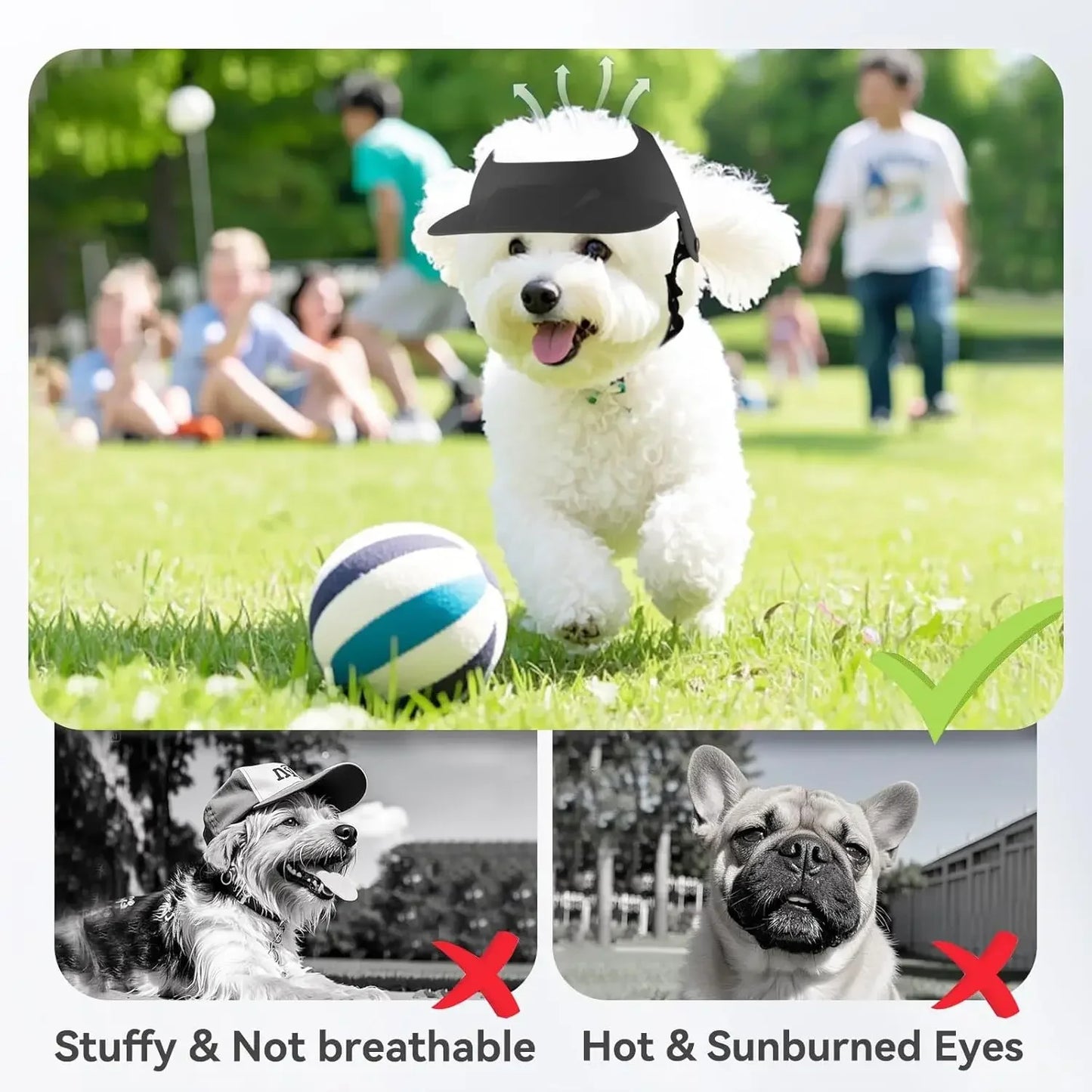 Stylish Dog Motorcycle Sun Hat | Adjustable Doggy Visor