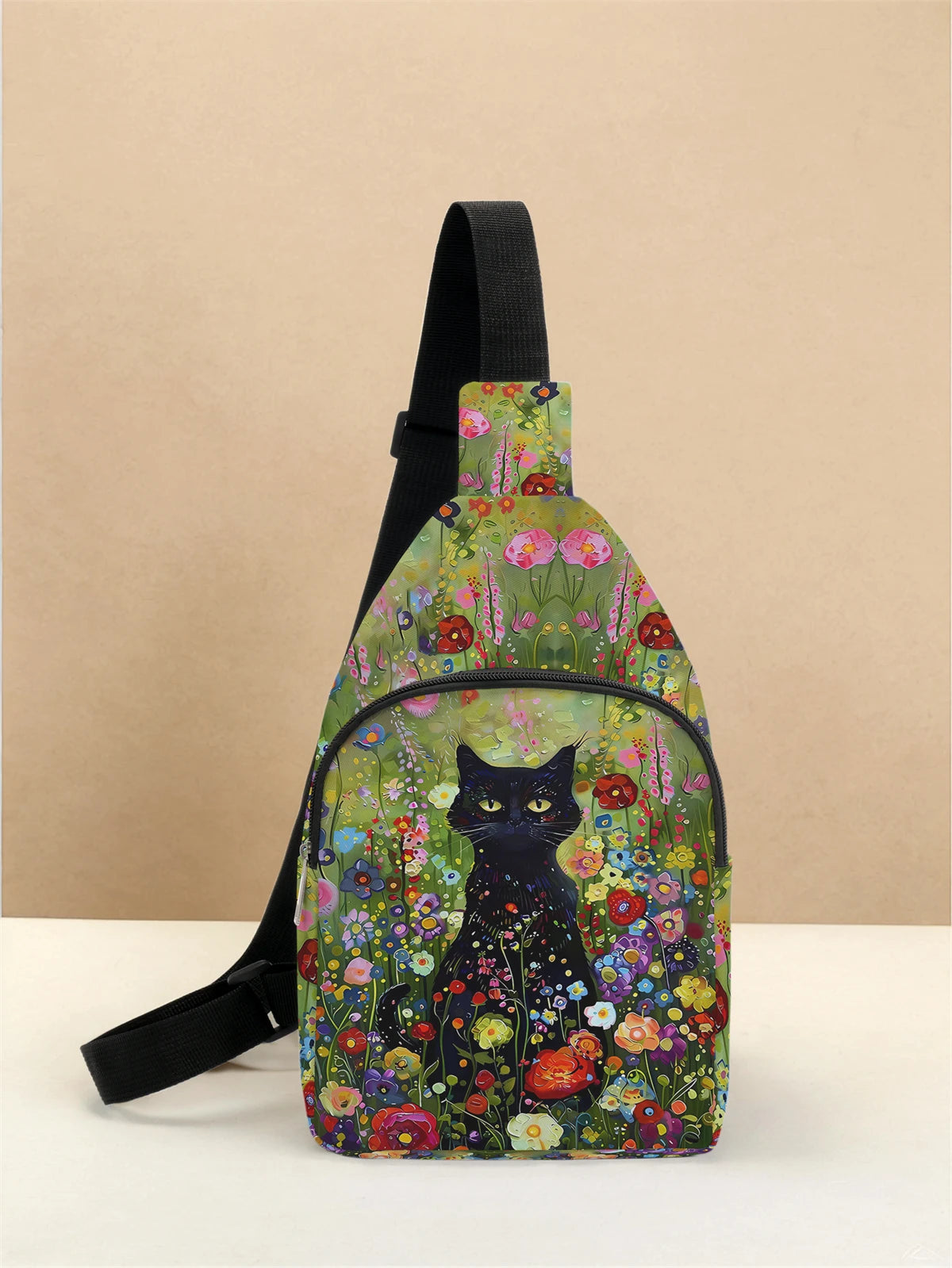 Multifunctional Cat Pattern Chest Bag | Lightweight Travel & School